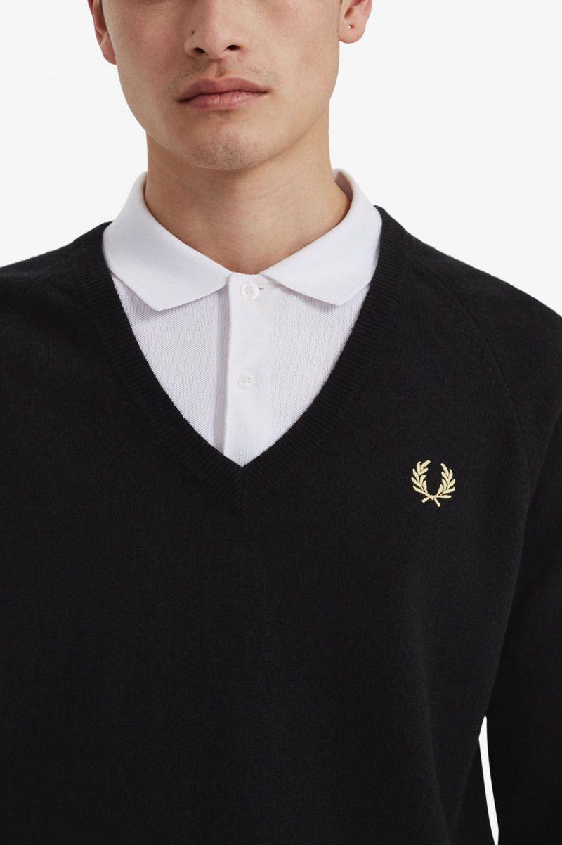 Black Fred Perry K7315 Men's Knitwear | PH 1315QMAZ